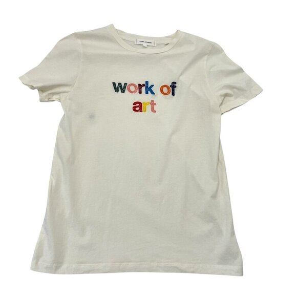Chinti & Parker Work of Art Colorful T-Shirt Tee Organic Cotton White size Small - Picture 4 of 9